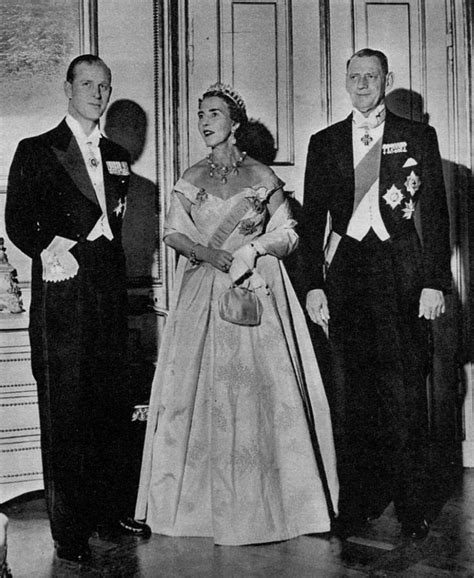 Prince Philip with King Frederick IX and Queen Ingrid of Denmark at ...