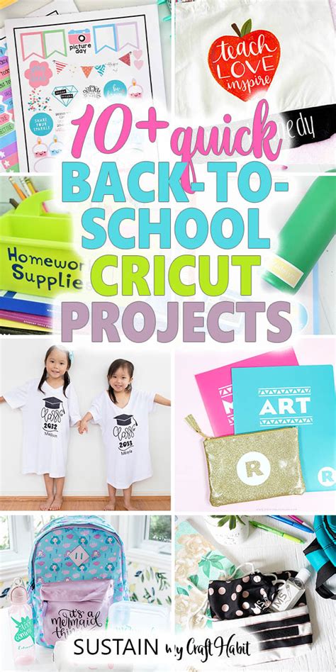 10+ Quick and Creative Cricut Back-to-School Project Ideas – Sustain My Craft Habit