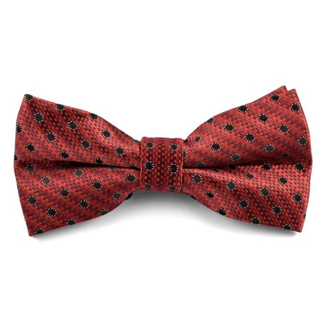 Red and Black Dotted Bow Tie | In stock! | Tailor Toki