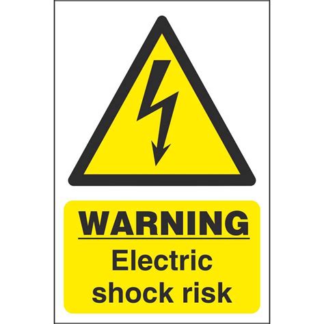 Electric Shock Risk Warning Signs | Electrical Hazard Safety Signs