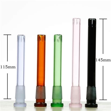 Glass Bong Two Size 145mm And 115mm Downstem 14.5mm 18mm Joint Five Colour High Quality Ash ...