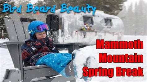 RV camping and Snowboarding in Mammoth Mountain during Spring Break - YouTube