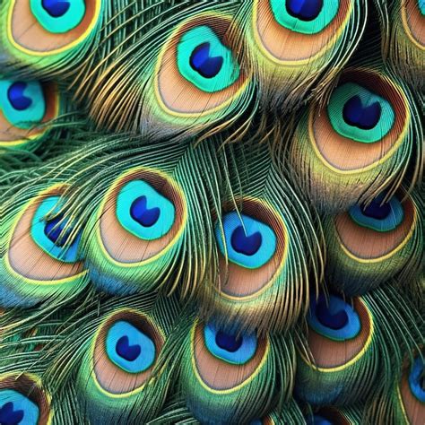 Premium AI Image | peacock feathers pattern