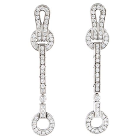 Cartier Diamond Gold Drop Earrings at 1stDibs | cartier diamond drop ...