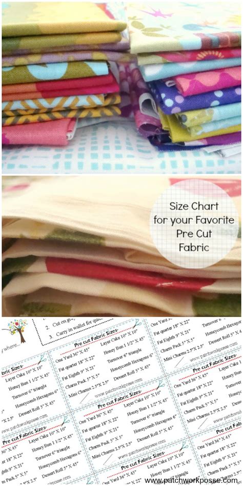 What is a Fat Quarter & other Fabric Dimensions {free printable chart} - Patchwork Posse