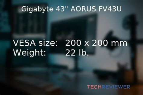 Monitor Mounts & Stands for Gigabyte's 43" AORUS FV43U - TechReviewer