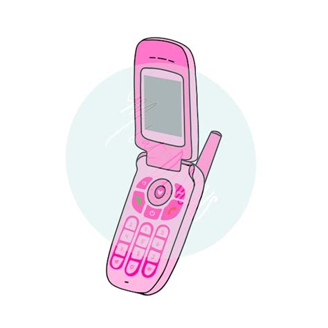 Pink Cellphone Y2K Nostalgia Clipart Transparent Background - Etsy New ...