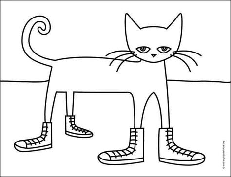 Pete The Cat White Shoes Coloring Page