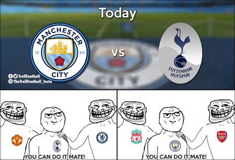 “Man City vs Spurs. ” | Football jokes, Football memes, Sports memes