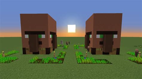 Minecraft Tutorial - Village Inside A Villager Head - YouTube