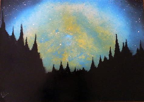 Forest Silhouette Painting at PaintingValley.com | Explore collection of Forest Silhouette Painting