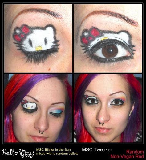 Hello kitty eye | Hello kitty, Halloween face makeup, Make up art