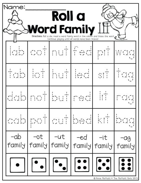 Worksheet Ideas Ink Word Family Worksheets Kindergarten Reading — db ...