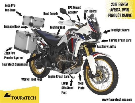 Touratech Announces Africa Twin Accessories! | Honda africa twin ...