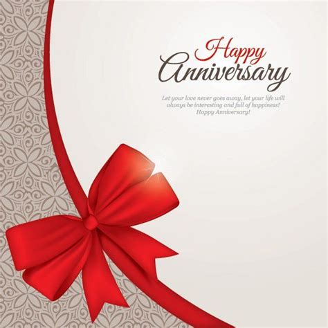 Happy Anniversary Greeting Card Template Vector | Free anniversary cards, Happy anniversary ...