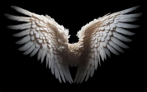 Premium AI Image | Angel wings on a black background