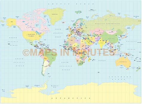 World GeoPolitical Small scale Map Collection - 10 map selection