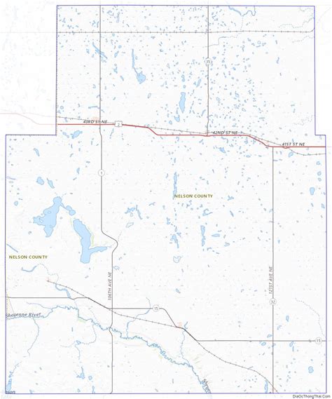 Map of Nelson County, North Dakota