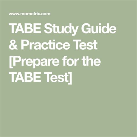 TABE Study Guide & Practice Test [Prepare for the TABE Test]