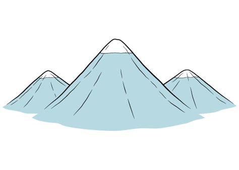 How to Draw Mountains Step by Step - EasyLineDrawing