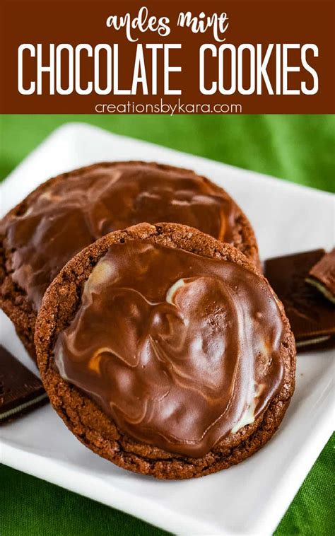 Easy Chocolate Andes Mint Cookies Recipe - Creations by Kara