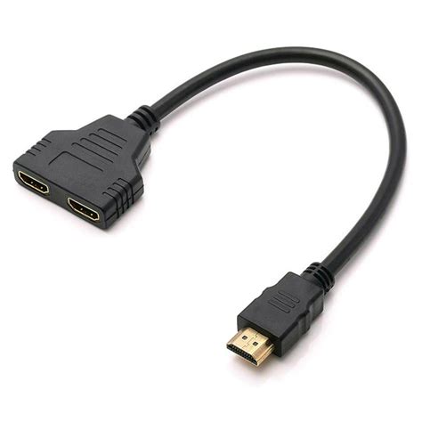 HDMI Splitter Cable to Dual HDMI Adapter (30cm)