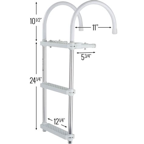 3-Step Portable Hook-on Boat Boarding Ladder - Walmart.com