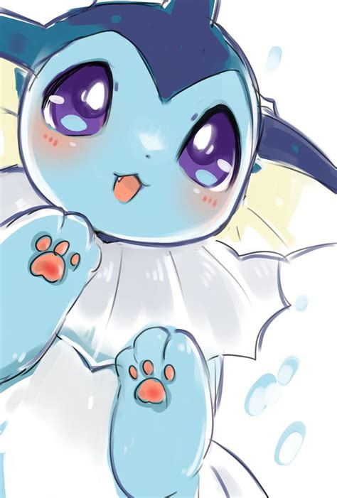 Vaporeon - BY @_whitelate_ On Twitter | Niedliche tierzeichnungen