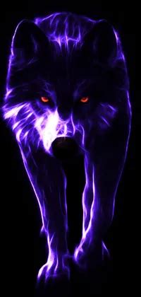 Dark Neon Wolf Wallpaper Live Wallpaper