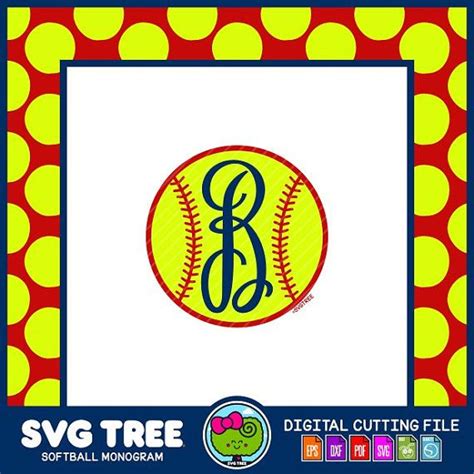 Softball Monogram, Fastpitch Softball, Softball Decor, Laces, SVG Files, DXF Files, Vector Art ...