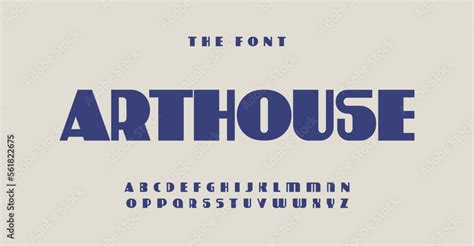 Arthouse style alphabet, vintage art nouveau letters, old avant-garde font for retro film logo ...