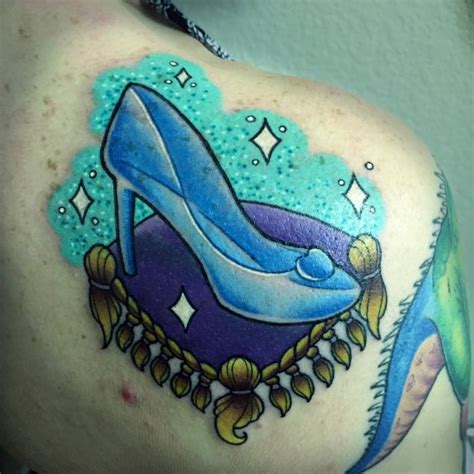 Cinderella's glass slipper by Eddie Zavala: TattooNOW