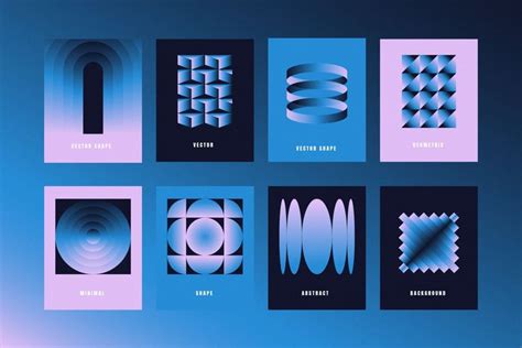 Gradient vector shapes | Gradient design, Learning graphic design ...