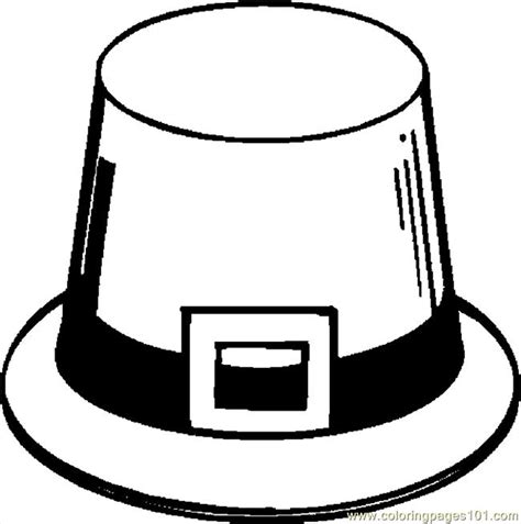 Thanksgiving Pilgrim Hat Coloring Pages Coloring Pages