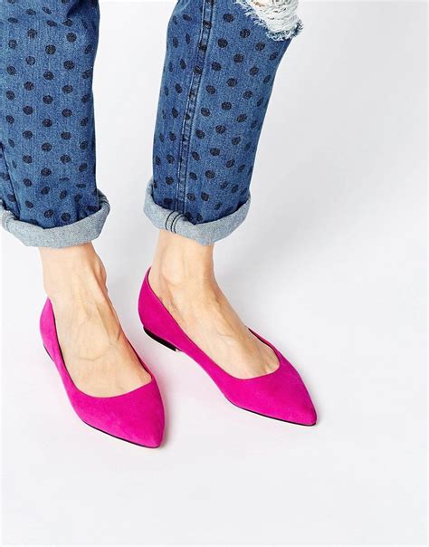 ASOS LIFE STORY Pointed Ballet Flats Pink Ballet Shoes, Ballerina Pumps, Ballet Pumps, Pink ...