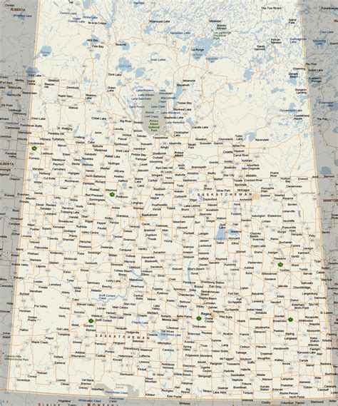 Saskatchewan Map (South) - Listings Canada