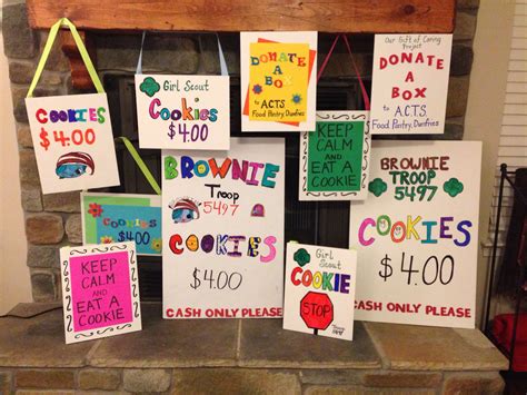 Girl Scout Cookie Booth Signs | Girl Scouts | Pinterest