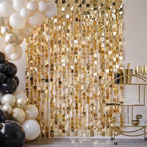 Gold Sequin Hanging Party Backdrop, Photo Booth Backdrop, Gold Birthday Photo Backdrop, Wedding ...