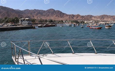 Port of Aqaba at the Mouth of the Gulf of Aqaba in the Red Sea. Stock ...