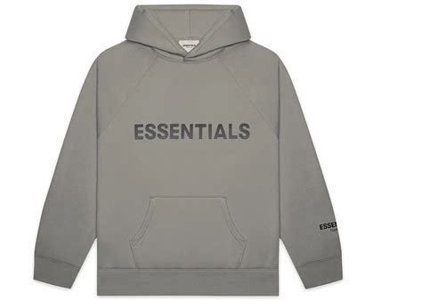 Fear of God Essentials Pullover Hoodie Applique Logo Cement - FW20 - CA