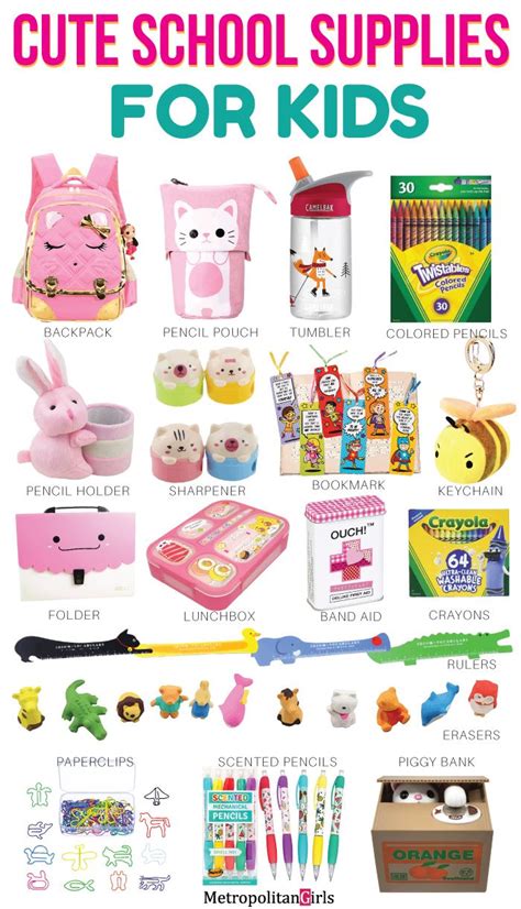 15+ School Supplies for Elementary School Kids | Kids school supplies ...