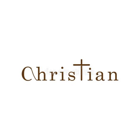 Christian Word Mark Logo stock vector. Illustration of christ - 182247050