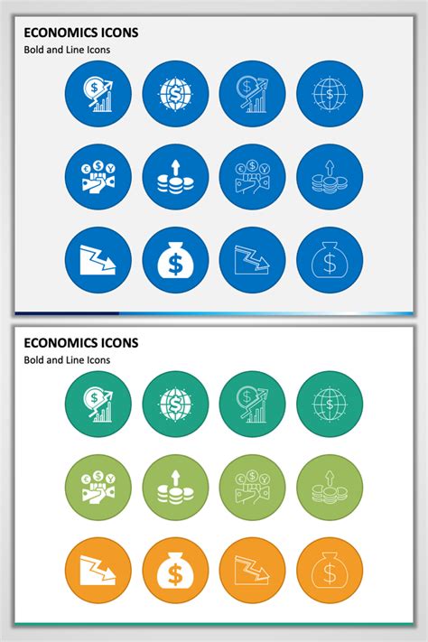 Download the Economics Icons PPT and display multiple finance-related concepts in a visually ...