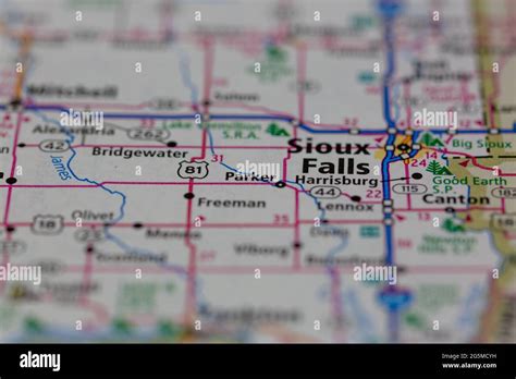 Parker south dakota on a map hi-res stock photography and images - Alamy