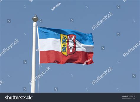 Flag Of The German County Of Schleswig-Holstein Stock Photo 51303112 : Shutterstock