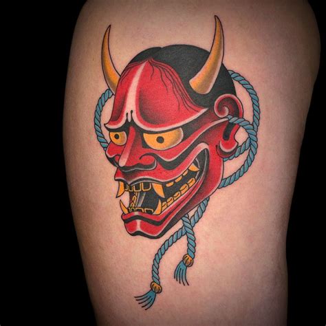 hannya mask tattoo traditional - Lulu Dees