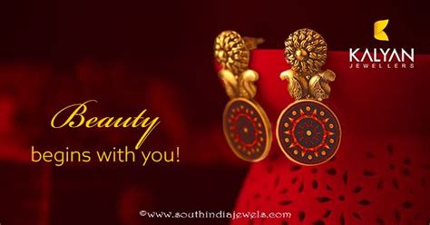 Kalyan Jewellers Gold Fashion Earrings - South India Jewels