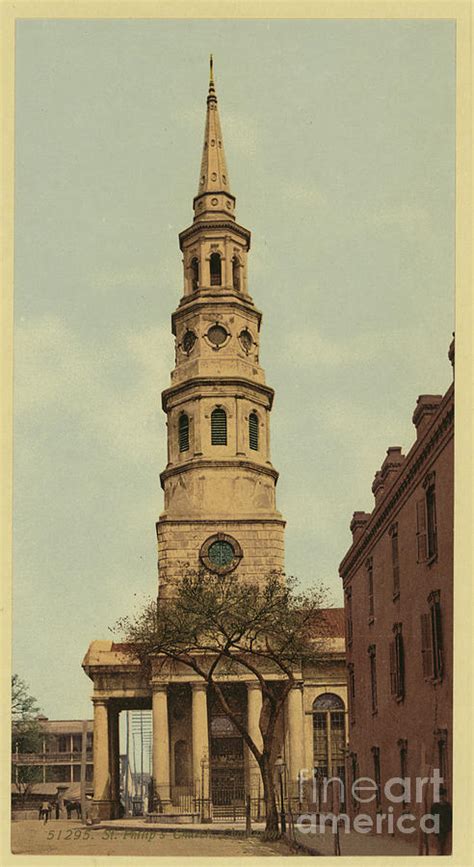 Vintage Postcard of St. Philip's Episcopal Church Photograph by Dale Powell