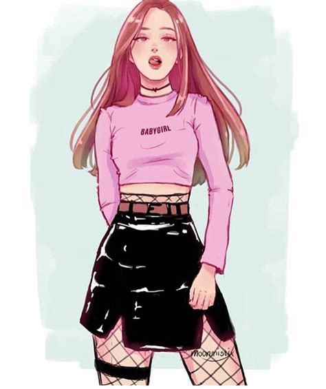 Black pink Rose Queen, Black Pink, Mode Kpop, Kpop Fanart, Cute Art ...