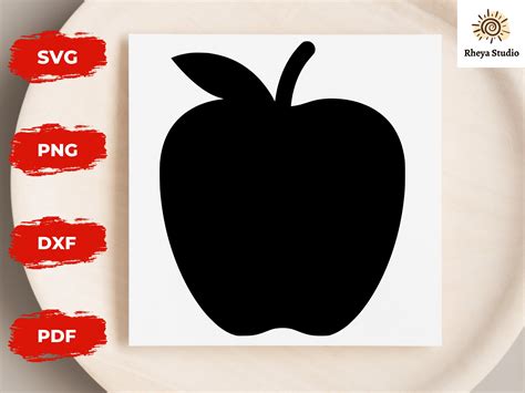 Apple Shape Svg Apple Silhouette Svg Fruit Svg Digital - Etsy